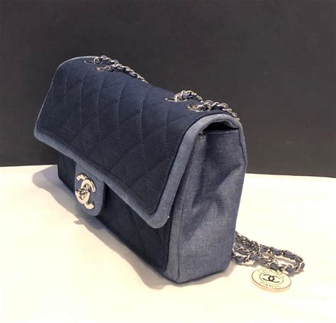 chanel denim bag 2017|Chanel denim flap bag 2019.